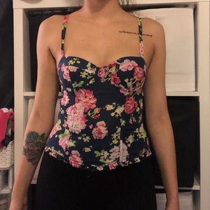 Floral bustier